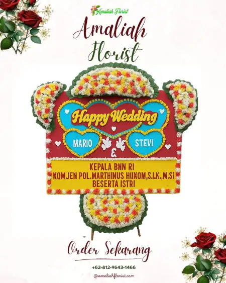 Papan Bunga Pernikahan Kian Darat